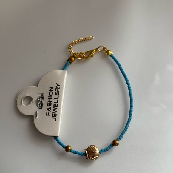 Jewelry - Blue and Gold Beaded Bracelet